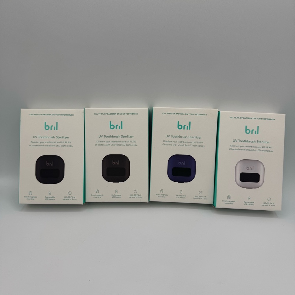 Bril UV-C Toothbrush Cleaner Portable Brush Cover For Any Toothbrush lot Of 4